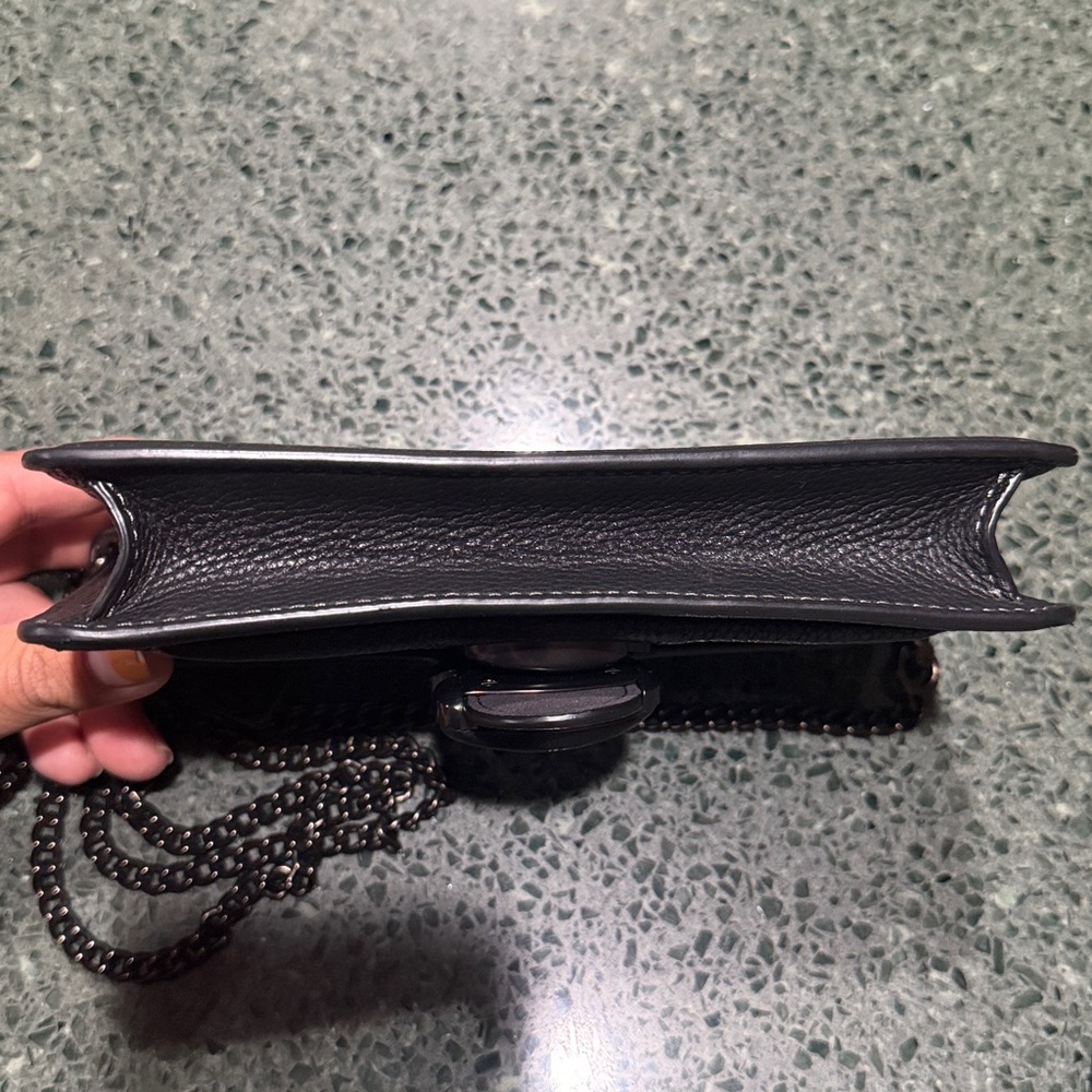 Coach Black Pebbled Leather Wristlet - Picture 9 of 13